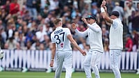 WTC Points Table 2025-27: Australia Stay Top After England’s Lord’s Triumph Against New Zealand (AP Photo/Kirsty Wigglesworth) : England's Gus Atkinson, left, celebrates with teammates after bowling out New Zealand's Matt Henry to win the Test match between England and New Zealand at Lord's cricket ground in London, Sunday, June 7, 2026