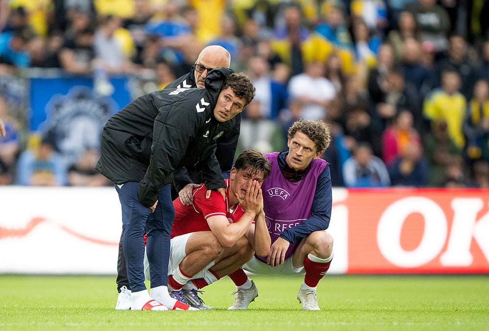 Denmark vs Ukraine international friendly Soccer Christian Eriksen collapse-Joakim Maehle