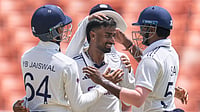 India Vs Afghanistan, One-Off Test 2026: Men In Blue Thrash Visitors As Manav Suthar Shines With Six-Wicket Haul AP Photo : India's Manav Suthar, center, is congratulated by teammates after taking his fifth wicket of the innings on day three of the cricket test match between Afghanistan and India in New Chandigarh.