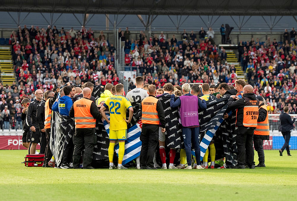 Denmark vs Ukraine international friendly Soccer Christian Eriksen collapse-