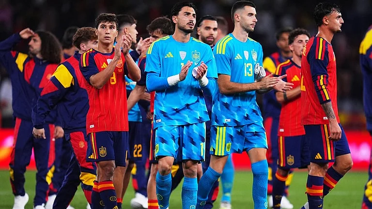 Spain players after an international friendly soccer match against Iraq in A Coruna, Spain. - | Photo: AP/Manu Fernandez