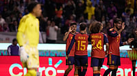 Spain 3-1 Peru Highlights, International Friendly: Jairo Velez Finds Net To Keep The Contest Alive (AP Photo/Fernando Llano) : Spain's Pedri, rear left, is congratulated after scoring his side's second goal during an international soccer match against Peru in Puebla, Mexico, Monday, June 8, 2026