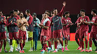 AP Photo : Portugal players walk off the pitch after an international friendly soccer match between Portugal and Nigeria in Leiria, Portugal, Wednesday.
