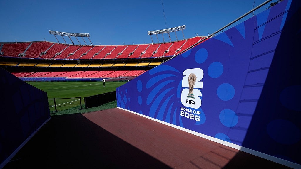 A tunnel leads to the pitch at Arrowhead Stadium as it is transformed to Kansas City Stadium ahead of the FIFA World Cup 2026 soccer tournament Monday. - AP Photo
