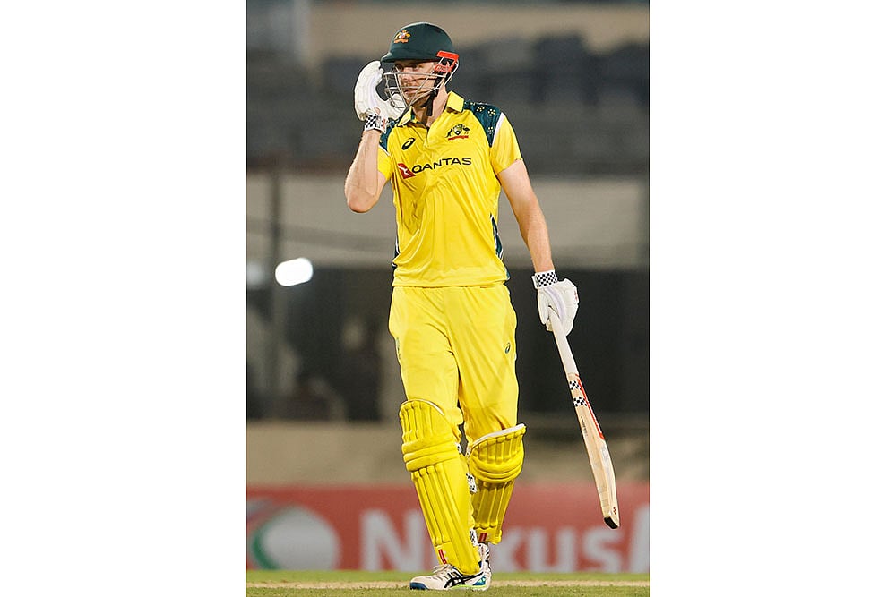 Australias Cameron Green celebrates his fifty runs