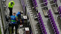 England Vs Costa Rica LIVE Score, International Friendly 2026: Match Delayed Due To Rain; Drainage Works Efficiently AP Photo : TV crews set up equipment after heavy rain before an international friendly soccer match between Costa Rica and England.