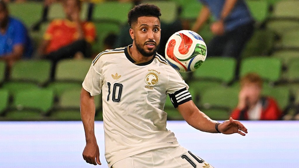 Saudi Arabia captain Salem Al-Dawsari watches the ball during the second half of an international friendly soccer match against Puerto Rico. - AP Photo