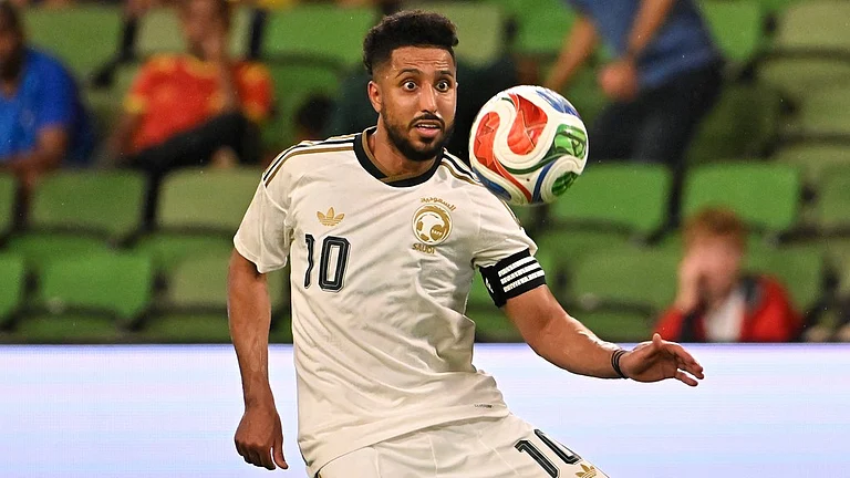 Saudi Arabia captain Salem Al-Dawsari watches the ball during the second half of an international friendly soccer match against Puerto Rico. - AP Photo
