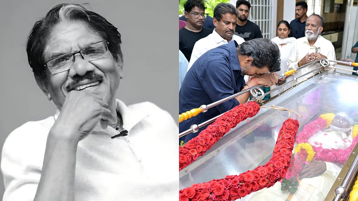 CM Vijay pays tribute to Bharathiraja - Left pic (X), right pic 
(X/CMOTamilNadu)