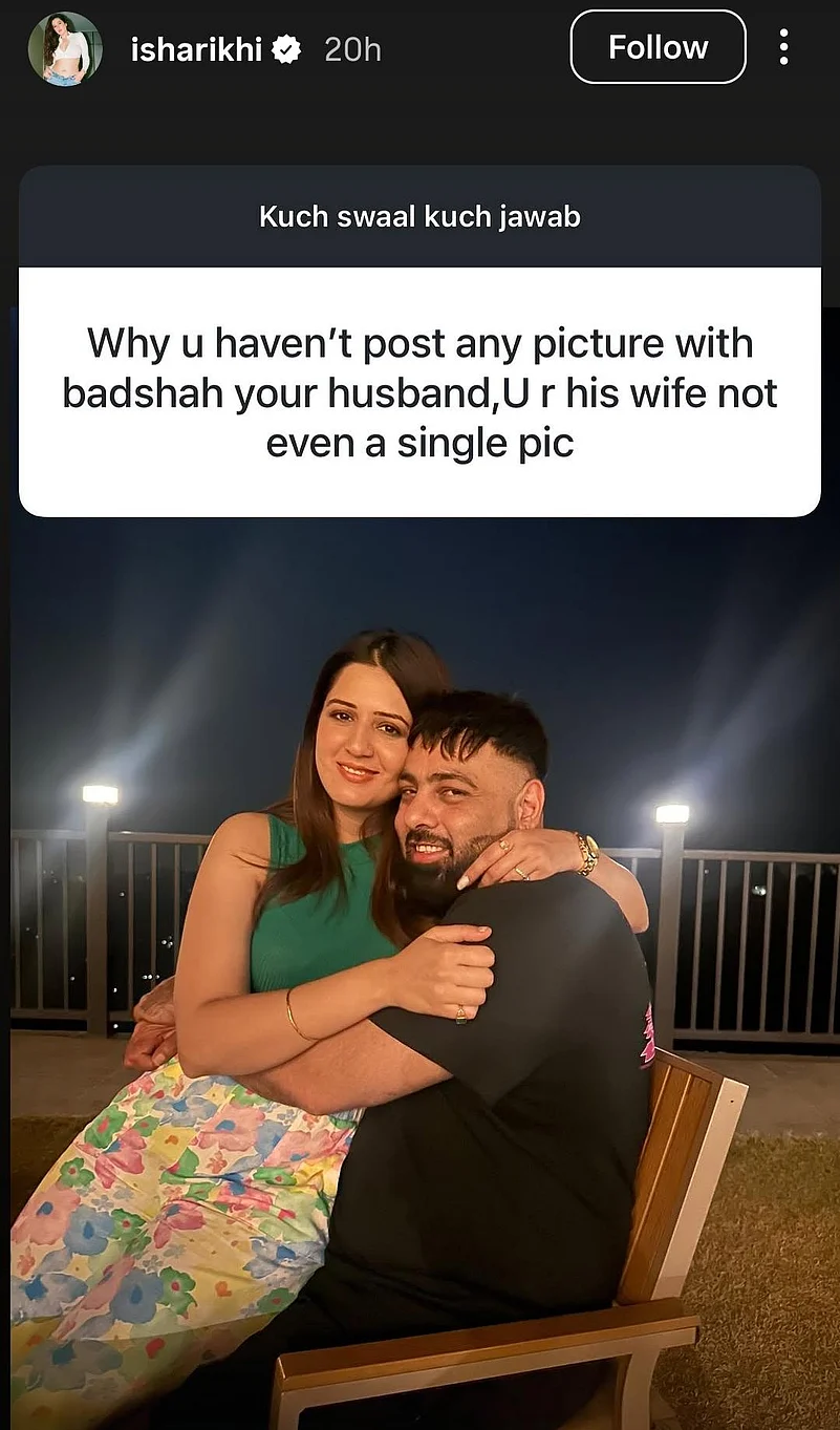 Isha Rikhis pic with Badshah