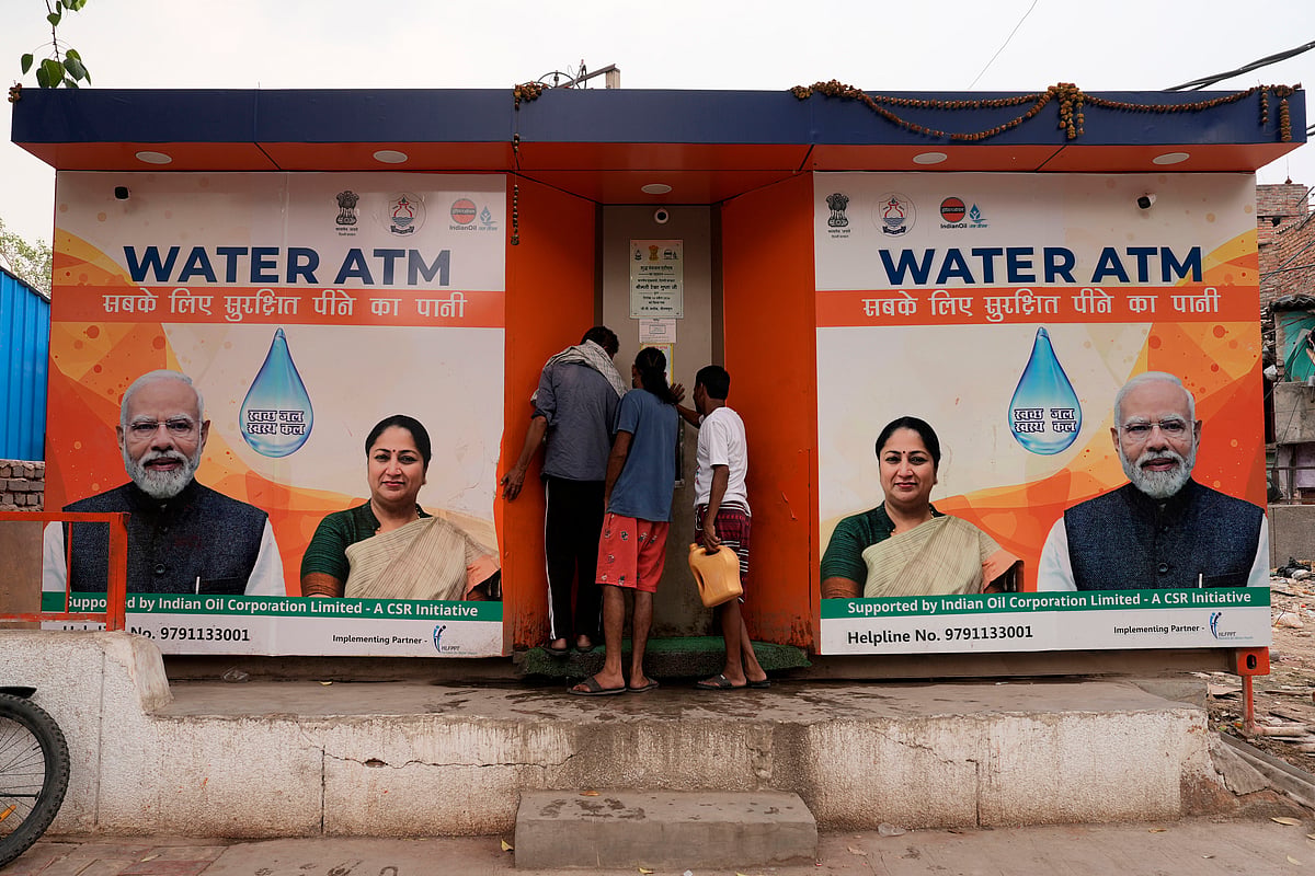 Water ATM in GP Seva Basti in Shalimar Bagh.