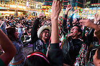 mexico vs south africa fifa world cup 2026 group a global reactions in pics AP Photo/Ebrahim Noroozi : Fans react as they watch a broadcast of the FIFA World Cup 2026 match between Mexico and South Africa in Berlin, Germany, Thursday, June 11, 2026.