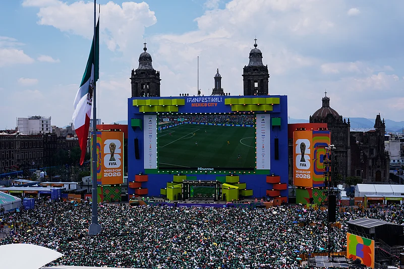 Mexico vs south Africa fifa world cup 2026 group a match Zocalo watch party ap photo