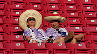 (AP Photo/Matias Delacroix) : Fans wait in the stadium ahead of the World Cup Group A soccer match between South Korea and Czechia in Zapopan, near Guadalajara, Mexico, Thursday, June 11, 2026