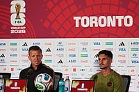 Canada Vs Bosnia-Herzegovina, FIFA World Cup 2026: See Best Photos From CAN V BIH, Group B Clash AP/Stephanie Scarbrough : Canada head coach Jesse Marsch, left, with Stephen Eustaquio, speaks during a press conference, Thursday, June 11, 2026, in Toronto