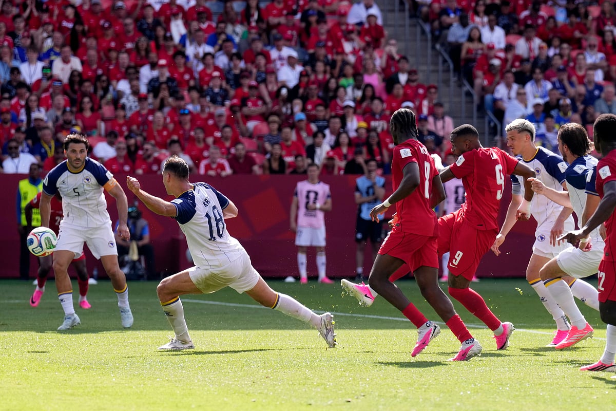 Canada Vs Bosnia-Herzegovina, FIFA World Cup 2026 Group B Cyle Larin scores Canadian Press via AP