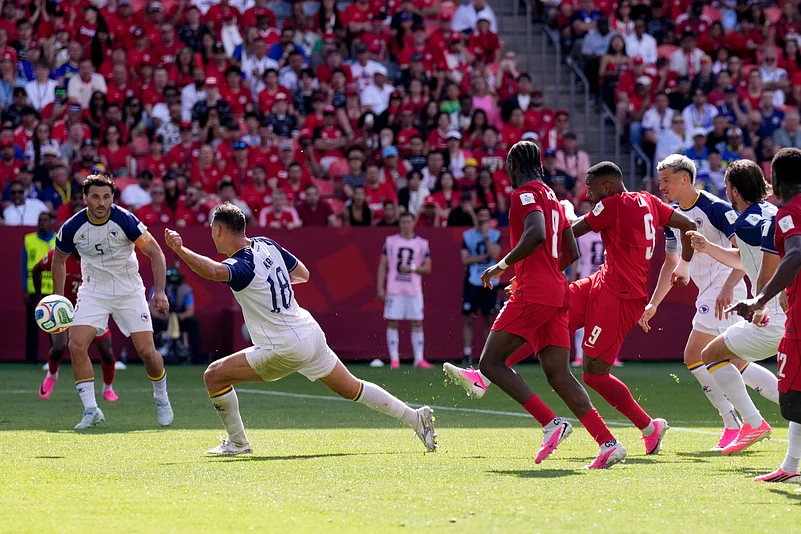 Canada Vs Bosnia-Herzegovina, FIFA World Cup 2026 Group B Cyle Larin scores Canadian Press via AP