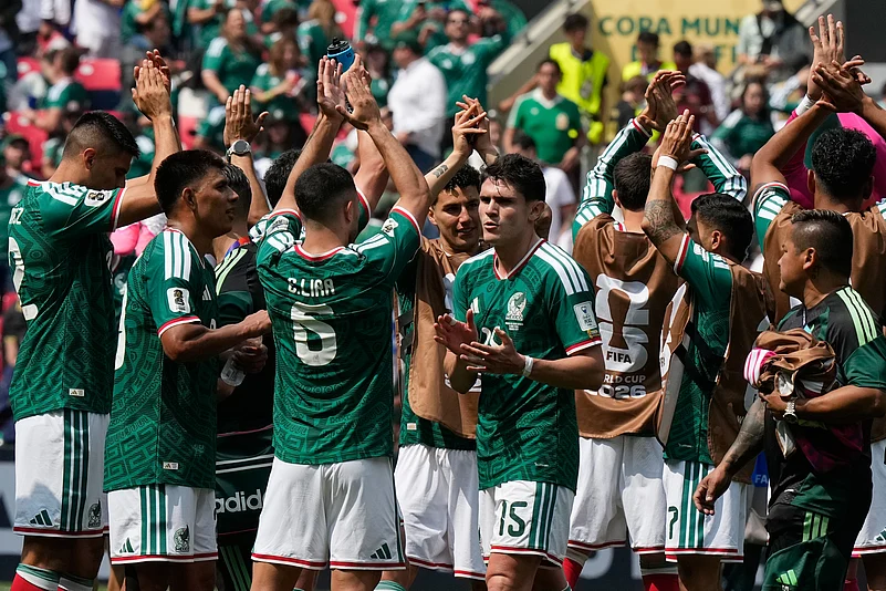 Mexico Players celebrating