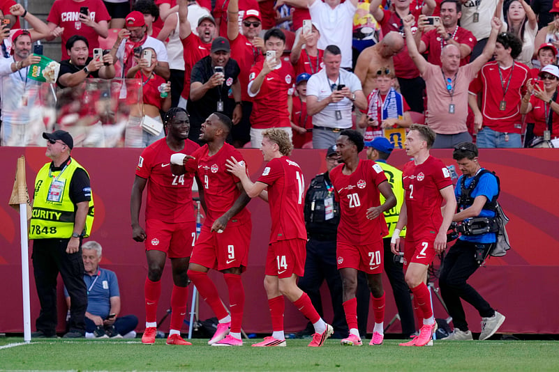 Canada Vs Bosnia-Herzegovina, FIFA World Cup 2026 Group B Cyle Larin celeb Canadian Press via AP
