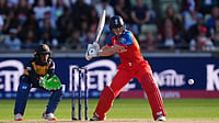 England Vs Sri Lanka LIVE Score, Women's T20 World Cup: Malki Madara Breaks Through As Amy Jones Departs After Fifty (Mike Egerton/PA via AP) : England's Amy Jones bats during the ICC Women's T20 World Cup, Group 2 match between England and Sri Lanka, at Edgbaston, Birmingham, England, Friday June 12, 2026.