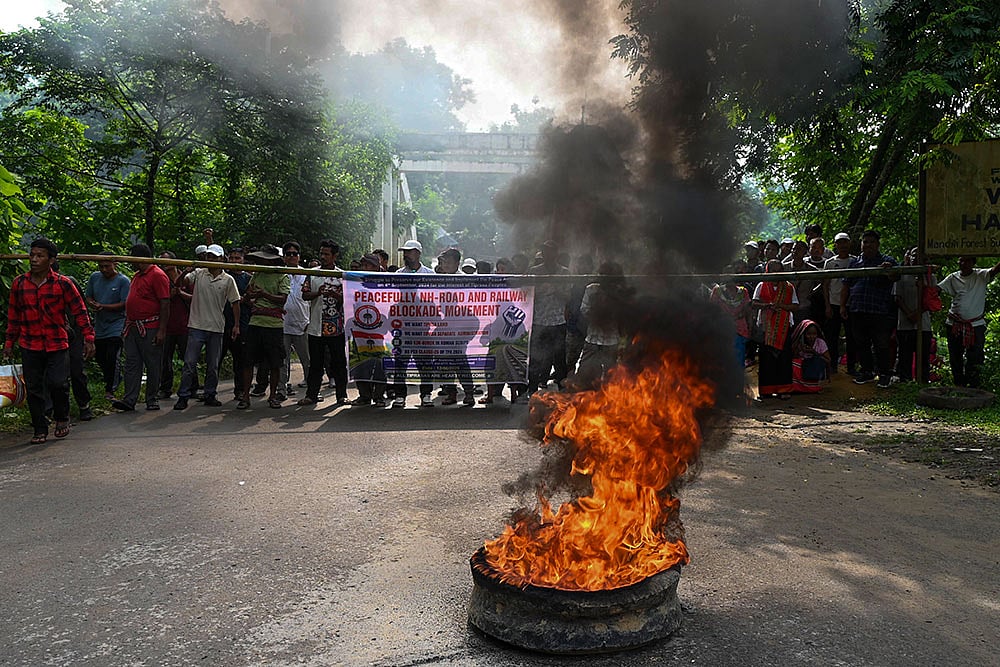 NLFT, ATTF protest near Agartala