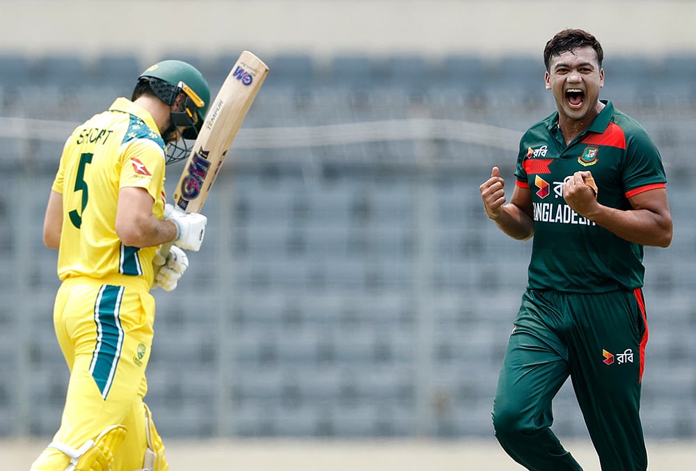 bangaladesh vs australia 2nd ODI cricket highlights-Taskin Ahmed