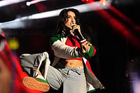 AP/Stephanie Scarbrough : Nora Fatehi performs during a countdown concert ahead of the World Cup soccer tournament, Wednesday, June 10, 2026, in Toronto