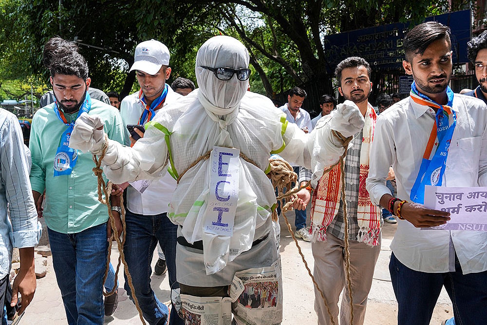 NSUI protest in Delhi