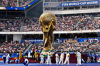 AP Photo/Andre Penner : Future and Tyla, center, perform during the opening ceremony for the FIFA World Cup 2026, Group D match between the United States and Paraguay in Inglewood, Calif., near Los Angeles, Friday, June 12, 2026.