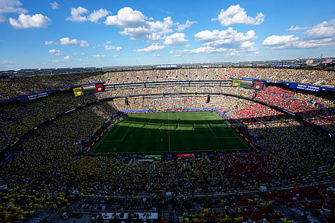 A general view of the MetLife stadium during the World Cup Group C soccer match between Brazil and Morocco in East Rutherford, N.J., near New York, Saturday, June 13, 2026.