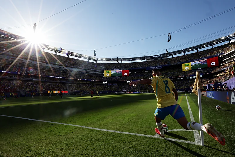 Brazil Vs Morocco FIFA World Cup 2026 Group C Bruno Guimaraes Corner AP Photo