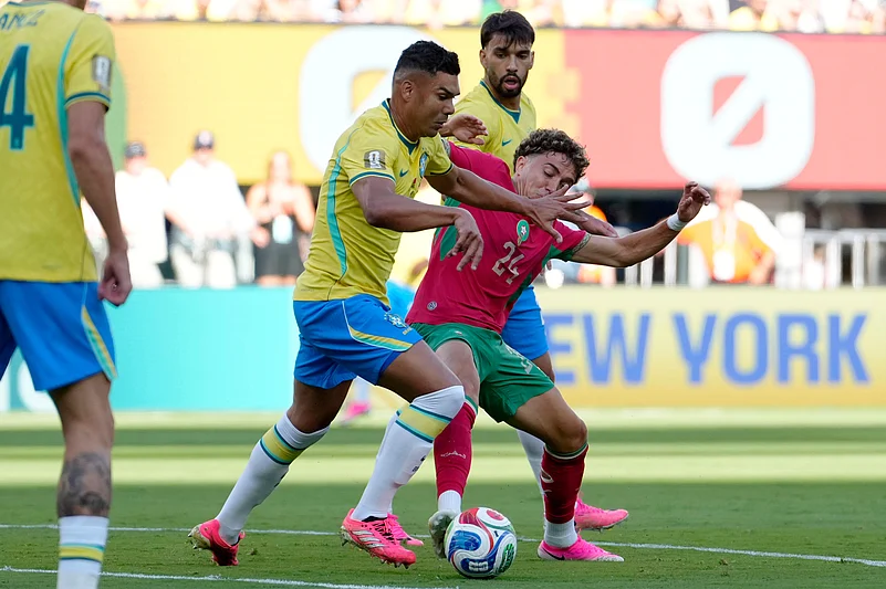Brazil Vs Morocco FIFA World Cup 2026 Group C Casemiro Neil El Aynaoui AP Photo