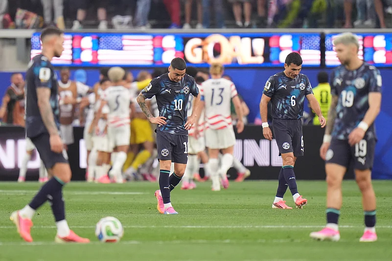 USA vs Paraguay FIFA World Cup 2026 Group D Paraguay player dejected AP Photo