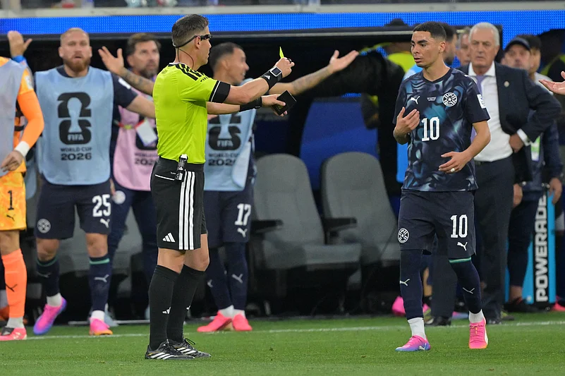 USA vs Paraguay FIFA World Cup 2026 Group D Miguel Almiron booked AP Photo