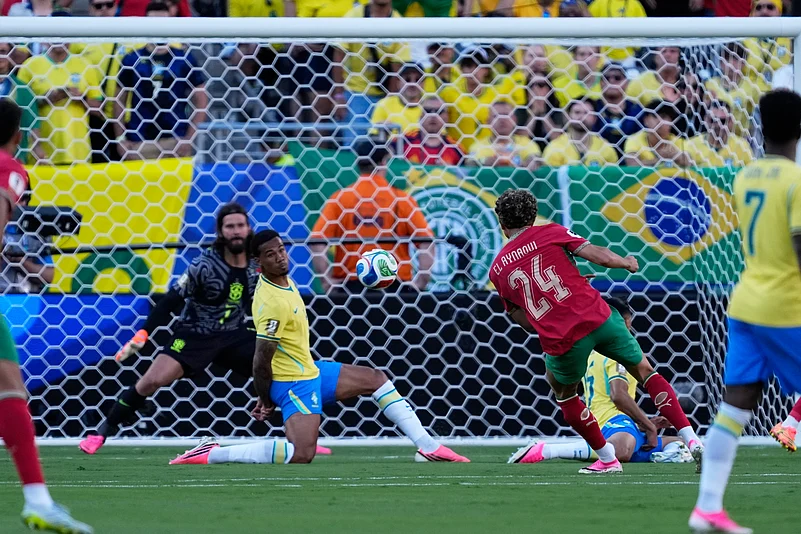 Brazil Vs Morocco FIFA World Cup 2026 Group C Neil El Aynaoui Attempt AP Photo