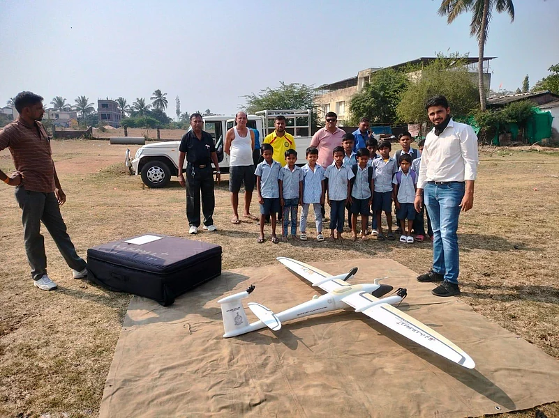 Drone on ground