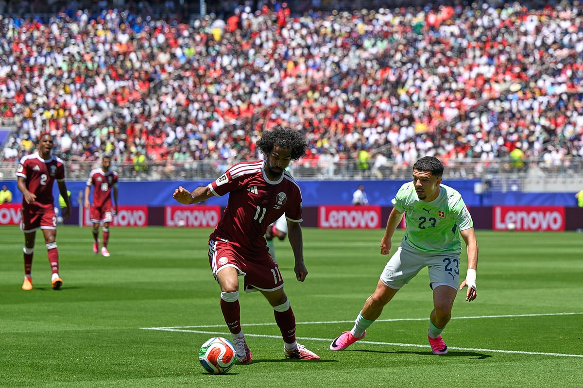 Qatar Vs Switzerland FIFA World Cup 2026 Group B Akram Afif Ball AP Photo