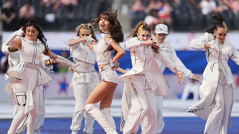LISA performs during the opening ceremony for the World Cup Group D soccer match between the United States and Paraguay in Inglewood, Calif., near Los Angeles, Friday, June 12, 2026. - (AP Photo/Jae C. Hong)