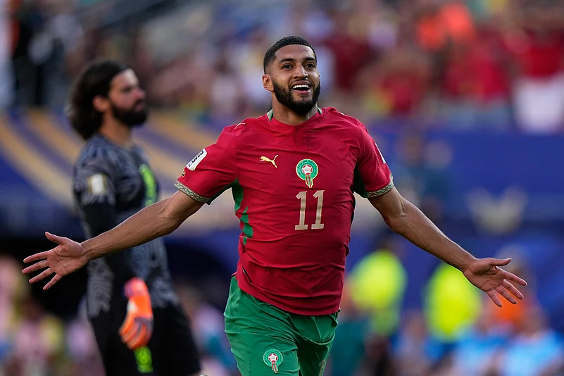 Brazil Vs Morocco FIFA World Cup 2026 Group C Ismael Saibari Celebrates AP Photo