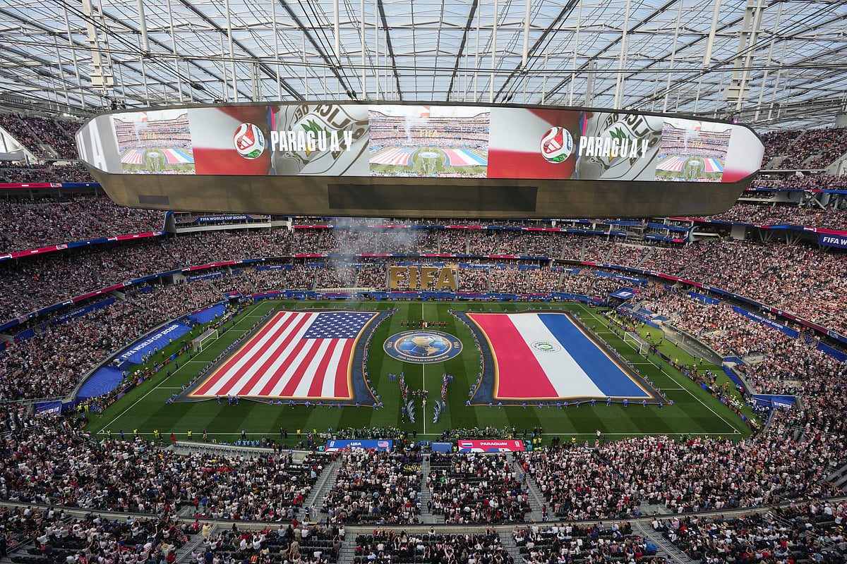 USA vs Paraguay FIFA World Cup 2026 Group D team flags AP Photo