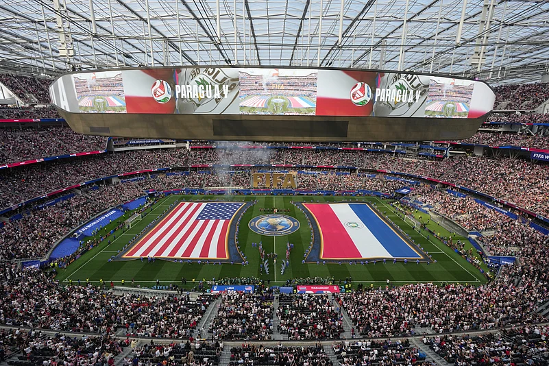 USA vs Paraguay FIFA World Cup 2026 Group D team flags AP Photo
