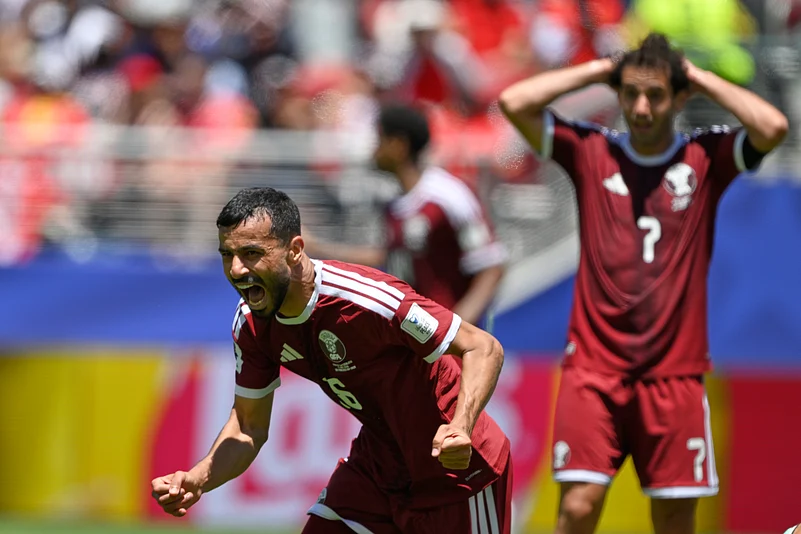 Qatar Vs Switzerland FIFA World Cup 2026 Group B Boualem Khoukhi Celeb AP Photo
