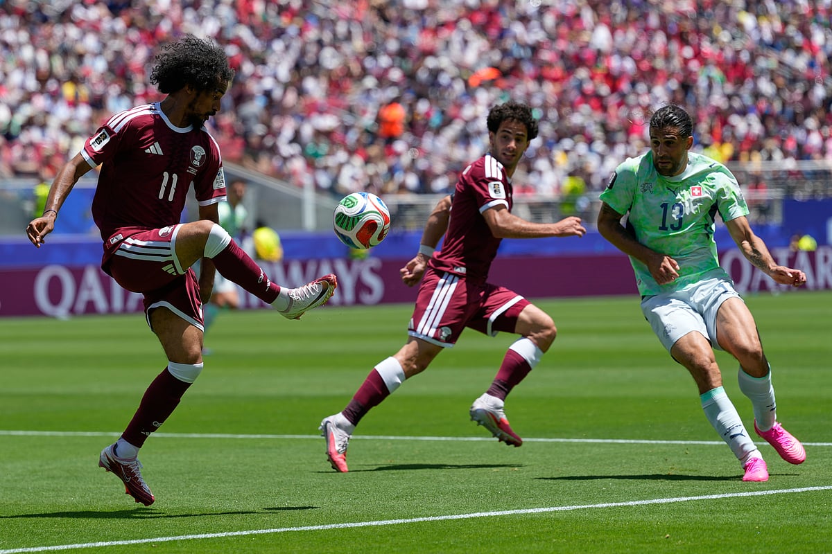 Qatar Vs Switzerland FIFA World Cup 2026 Group B Akram Afif Clearance AP Photo