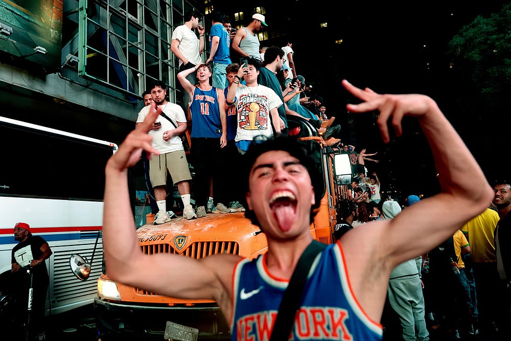 NBA Finals New York Knicks Fans Street Celebrations