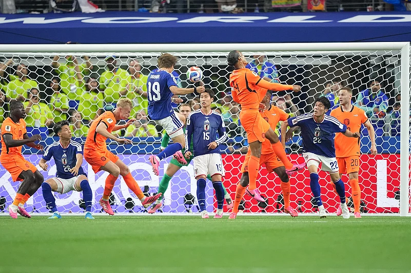 Netherlands Vs Japan FIFA World Cup Group F Koki Ogawa Header AP Photo