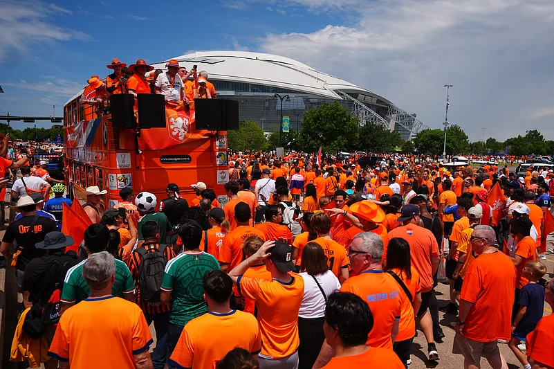 Netherlands Vs Japan FIFA World Cup Group F Orange Walk Bus AP Photo