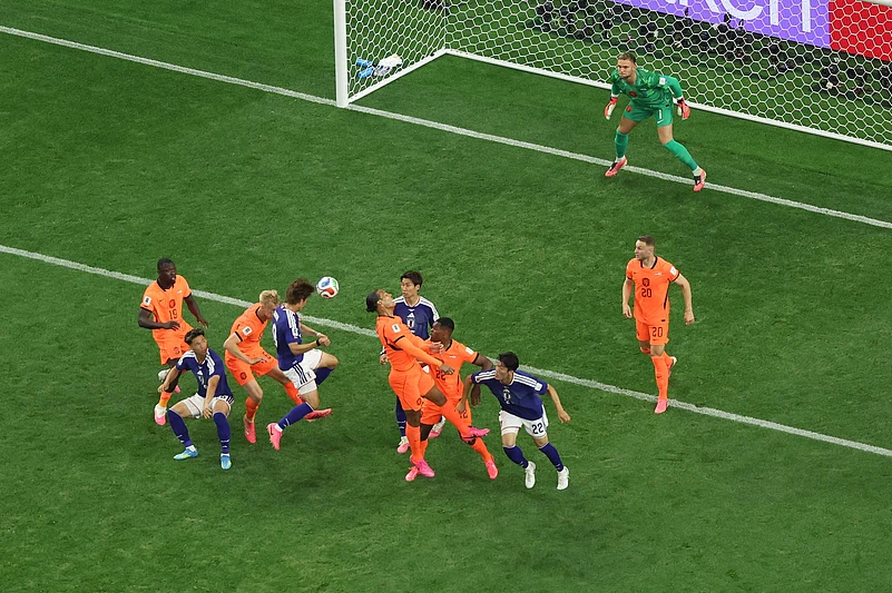 Netherlands Vs Japan FIFA World Cup Group F Koki Ogawa Header Goal AP Photo