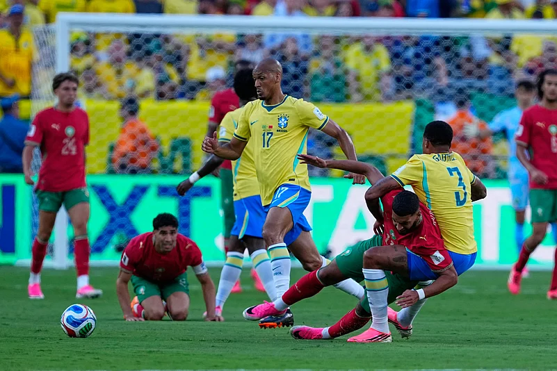 Brazil Vs Morocco FIFA World Cup 2026 Group C Saibari Gabriel Magalhaes AP Photo