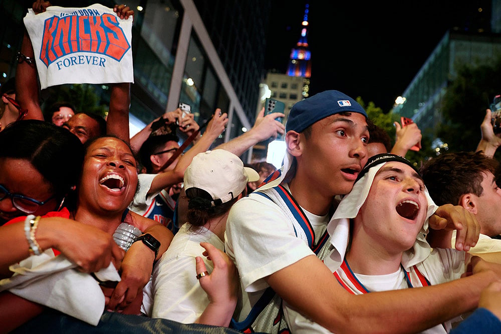 NBA Finals New York Knicks Fans Street Celebrations