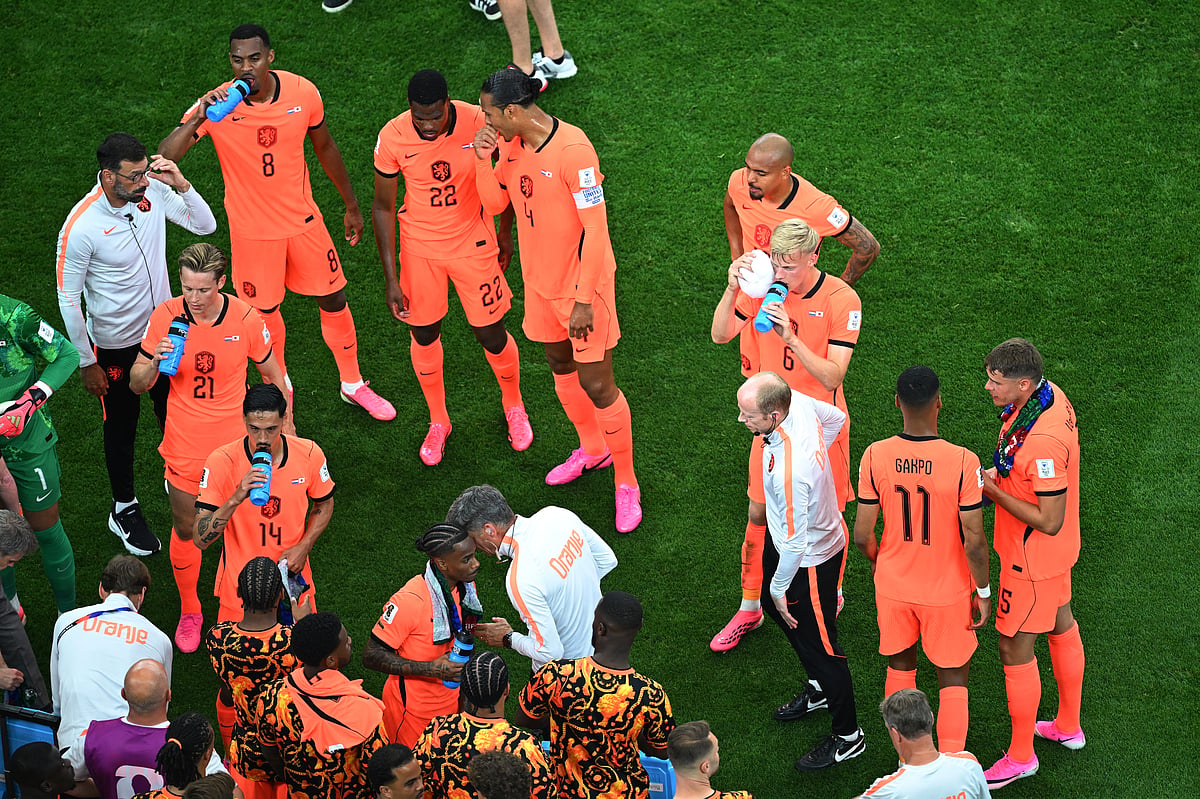 Netherlands Vs Japan FIFA World Cup Group F Dutch Water Break AP Photo